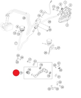 FOOT BRAKE LEVER CPL.